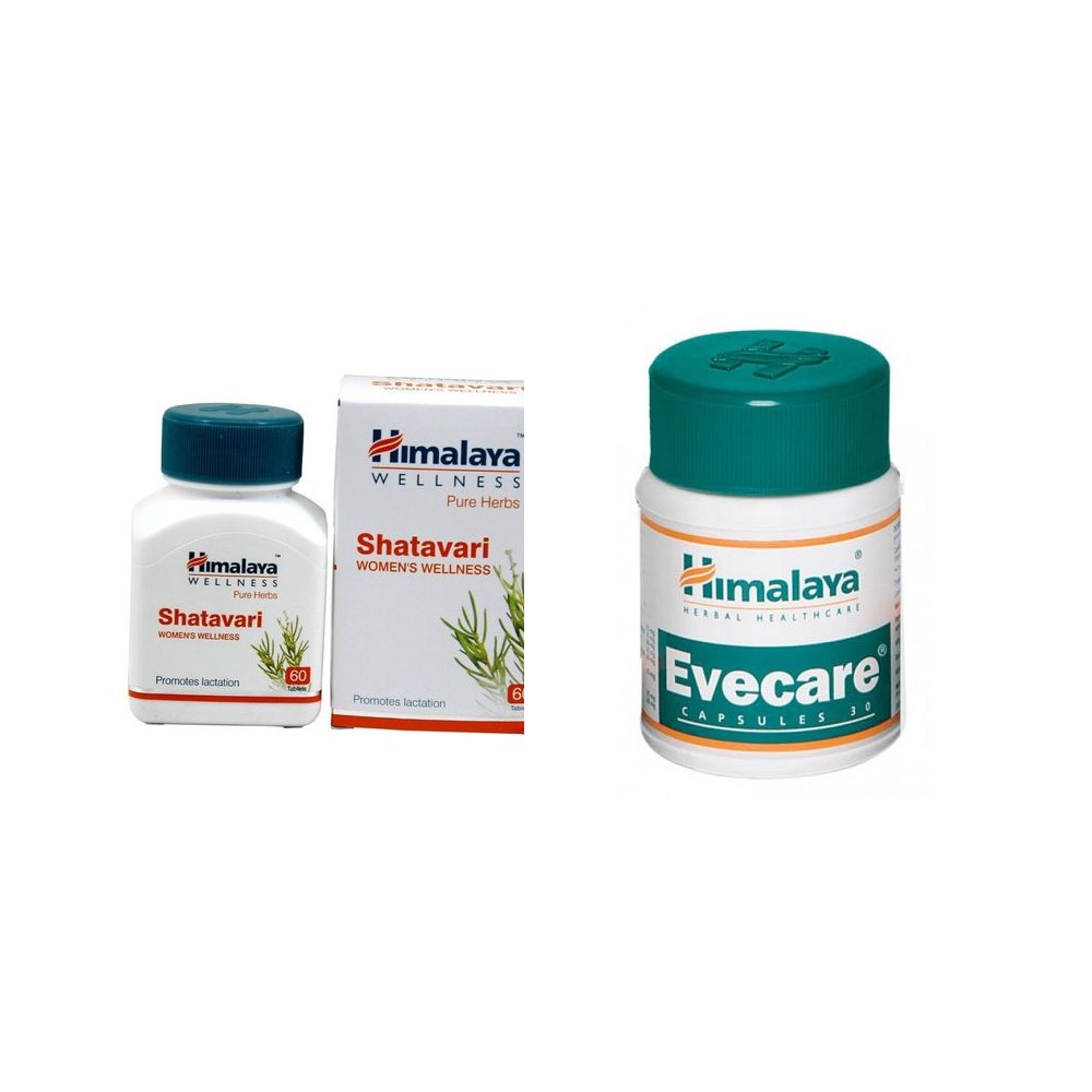 Набор Шатавари + Эвакер Himalaya, 2 банки, 90 таблеток - женское здоровье